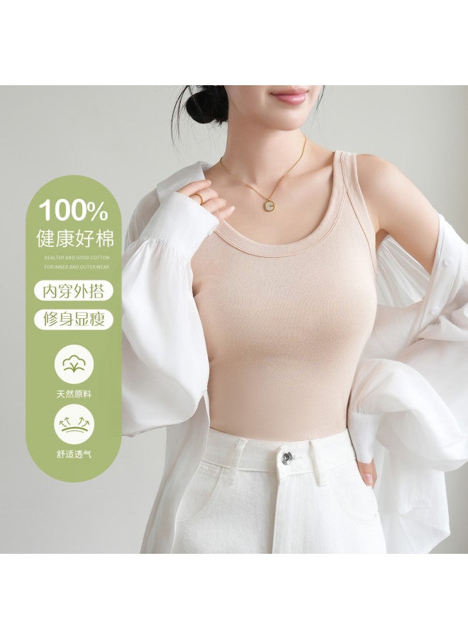 Fenton comfortable Spring/autumn Underwear, Solid Color For Layering Or Outerwear, Women's Basic Camisole - Image 3