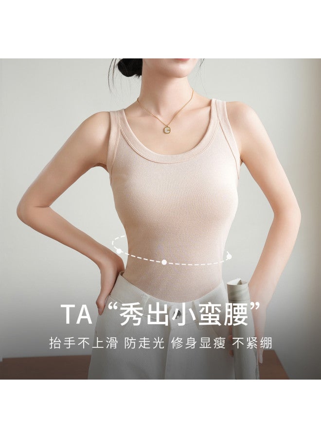 Fenton comfortable Spring/autumn Underwear, Solid Color For Layering Or Outerwear, Women's Basic Camisole - Image 5