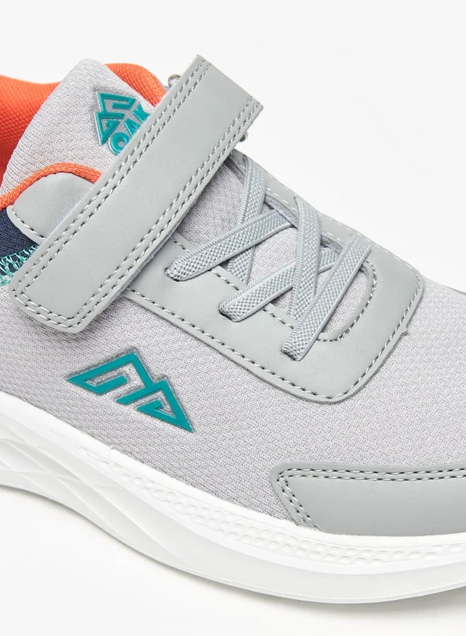 شو اكسبرس Panelled Sports Shoes with Hook and Loop Closure