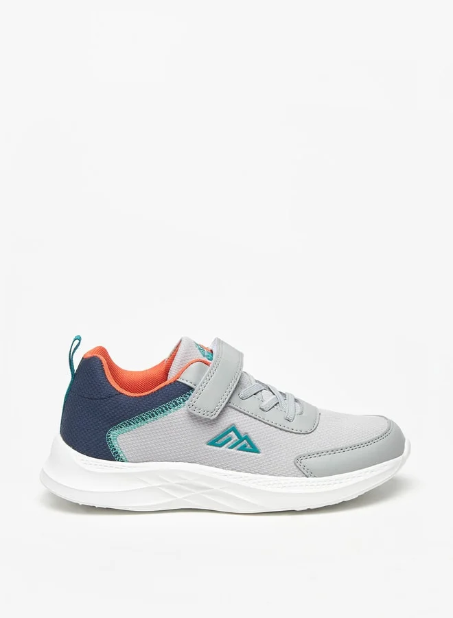 شو اكسبرس Panelled Sports Shoes with Hook and Loop Closure
