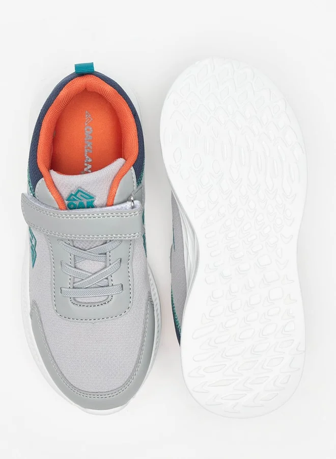 شو اكسبرس Panelled Sports Shoes with Hook and Loop Closure