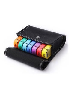 Generic Weekly Medicine Organizer With 7 Boxes Multicolor，Weekly Pill Organizer Box Case Travel Medication Reminder Daily AM PM  - Image 1