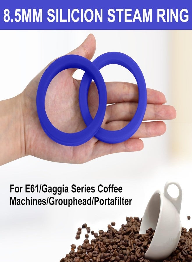 Obsoorth E61 Gasket 8.5mm Silicone Group Gaskets No BPA Fits for Gaggia Espresso Machine Machines Grouphead/Portafilter, Blue (2Pcs) - Image 4
