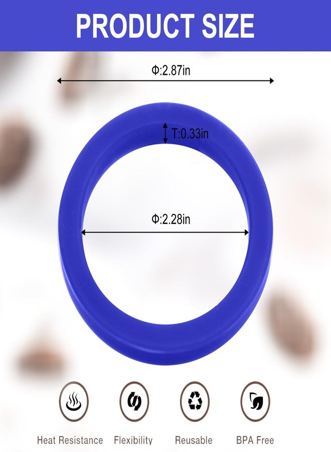 Obsoorth E61 Gasket 8.5mm Silicone Group Gaskets No BPA Fits for Gaggia Espresso Machine Machines Grouphead/Portafilter, Blue (2Pcs) - Image 2
