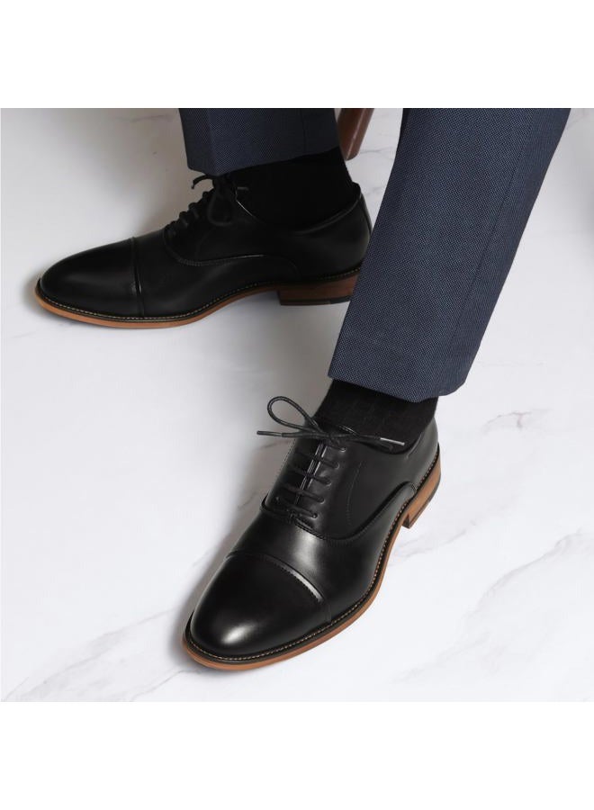 Bruno Marc Men's Leather Lined Dress Oxfords Shoes, Black, 9.5 / 43 EU - Image 3