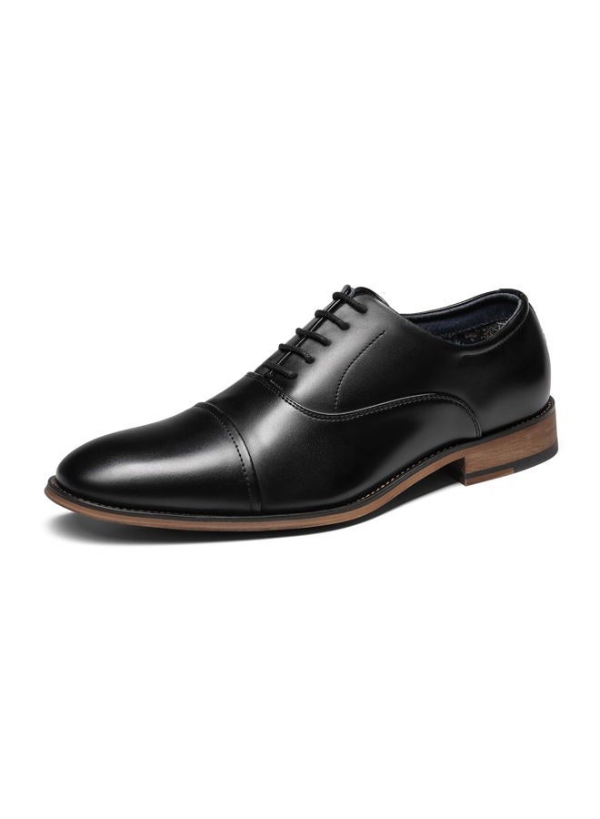 Bruno Marc Men's Leather Lined Dress Oxfords Shoes, Black, 9.5 / 43 EU - Image 1