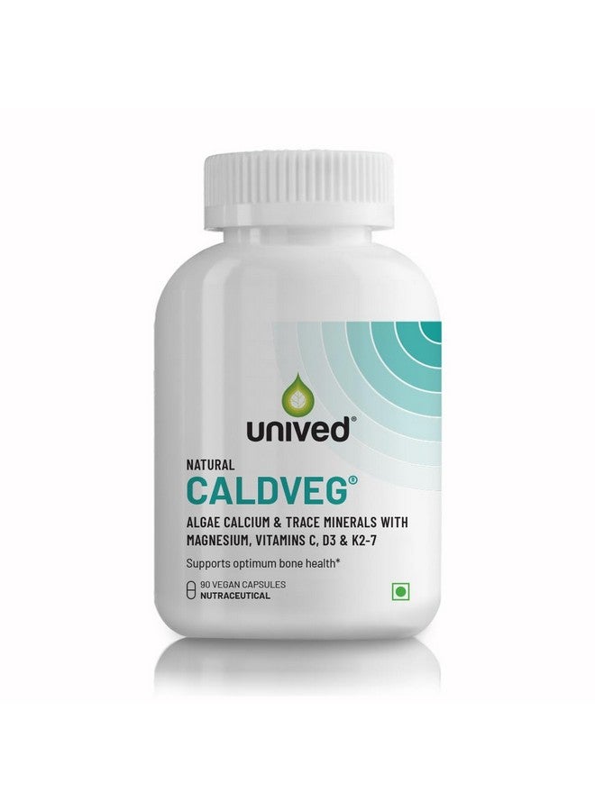 Unived Caldveg | Wholefood Plant-Based Calcium, Magnesium & 73 Trace Minerals, Vit D3 (Lichen), Vit K2-7 (Menaquingold) | Complete Supplement For Bone Health & Healthy Ageing, Capsule, 110 grams - Image 1