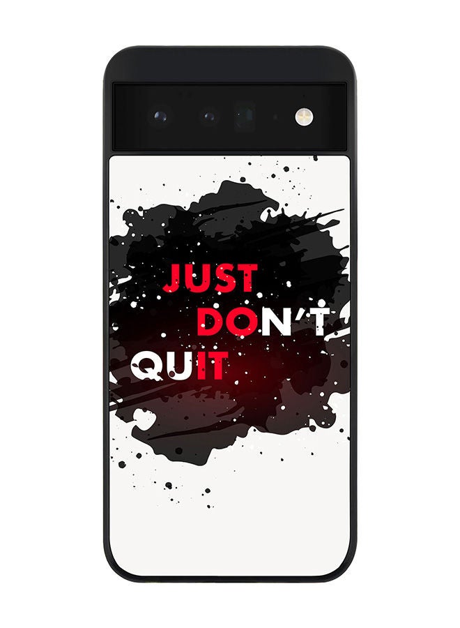 Stylizedd حافظة سوداء متينة لجهاز Google Pixel 6 5G - تصميم نحيف ومرن مع حواف مطاطية مضادة للسقوط - لا تستسلم أبداً - Image 1