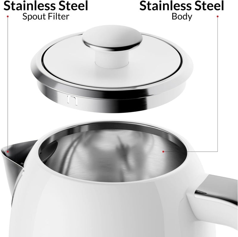 Feller Germany, Retro Style 1.7L Kettle with Thermometer, 2200 W, Stainless Steel Body, STRIX Controller, Dry Boil & Automatic Switch-Off, EK200, 2Y Guarantee-KSA Version (White) - Image 2