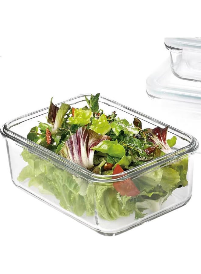 Glasslock Food Storage Container, Tempered Glass, Heat-Resistant, Shatterproof, Microwave-Safe, Large Capacity For Men And Women, Refrigerator Organizer, 1900Ml - Image 2