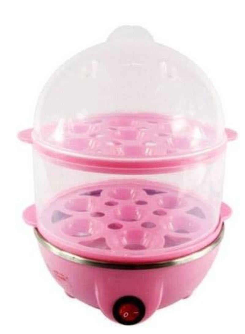 Multi-Function Electric 2 Layer Egg Boiler Cooker &Steamer, Double Layer Egg Boiler Electric Automatic off 12 Egg Poacher for Steaming, Cooking, Boiling and Frying, 400 Watts - Image 2