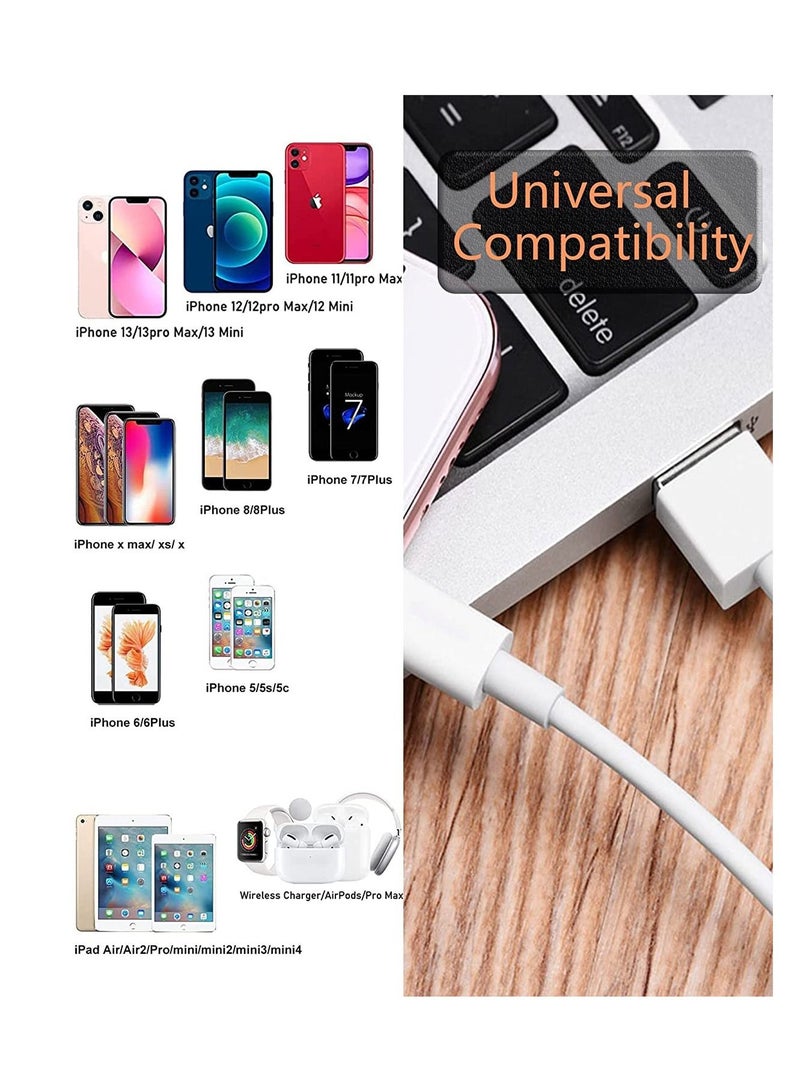 Cable iPhone Charger Cord 2Pack 6ft USB to Lightning Cables Fast Charging High Speed Data Sync USB Cable Compatible with iPhone iPad iPod - Image 3