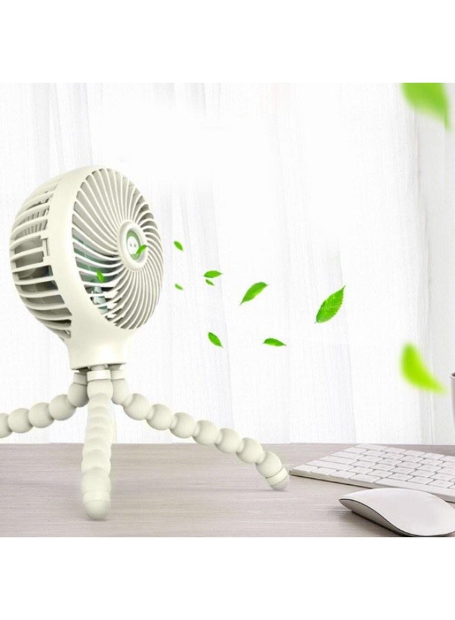 أوتو سمارت مروحة محمولة بتصميم أخطبوط أنيق وعصري وصغير الحجم – لون أبيض – قائمة بذاتها - Image 1