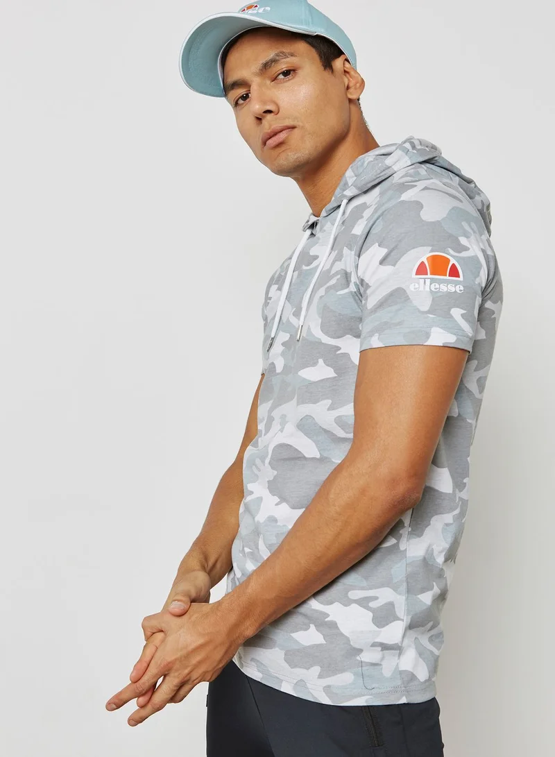 Ellesse Arpeggiare Hooded Camo T-Shirt