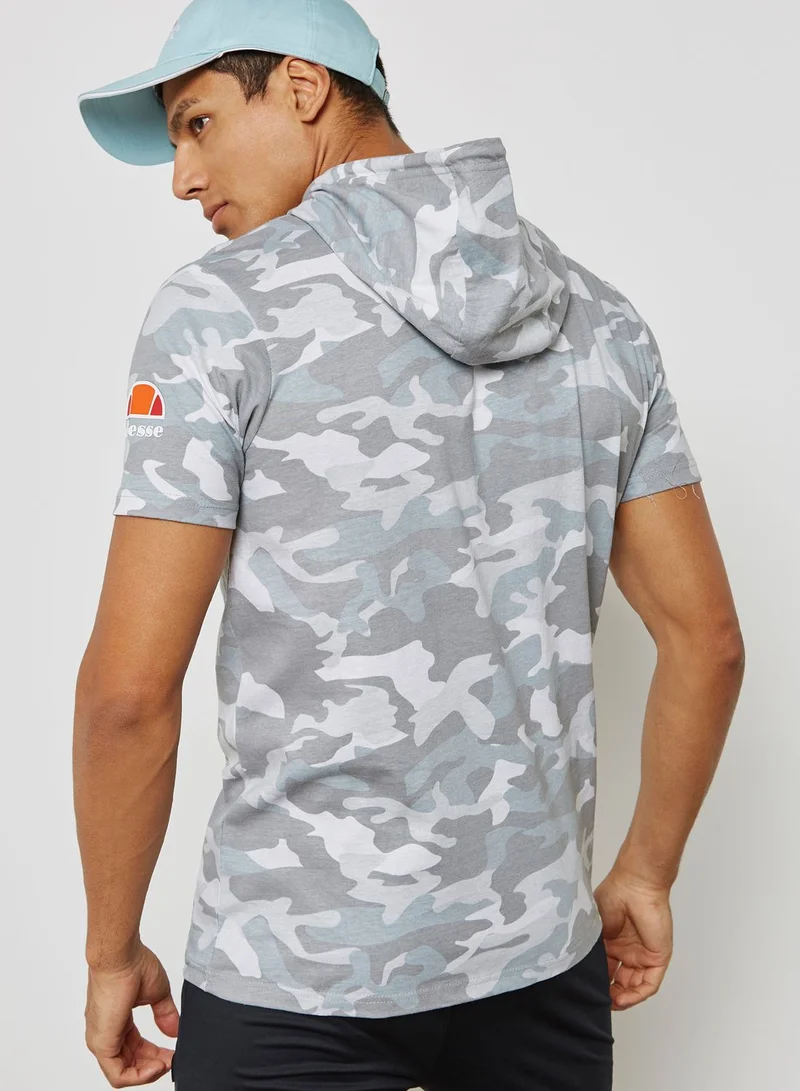 Ellesse Arpeggiare Hooded Camo T-Shirt