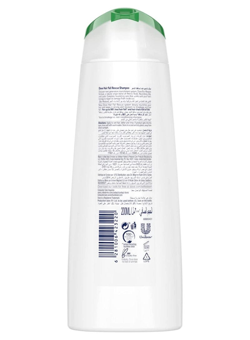Dove Hair Fall Rescue Shampoo 200ml - Image 2