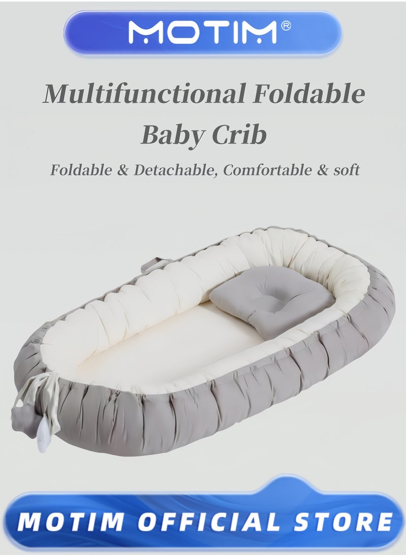 Motim Newborn Baby Lounger Breathable Detachable Sleeping Cushion Bed Multifunctional Pods Portable Crib for Bedroom or Travel Infants Lounger  - Image 1