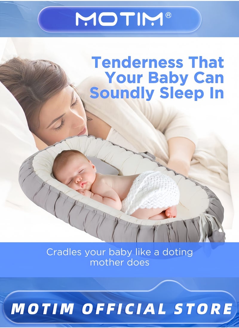 Motim Newborn Baby Lounger Breathable Detachable Sleeping Cushion Bed Multifunctional Pods Portable Crib for Bedroom or Travel Infants Lounger  - Image 3