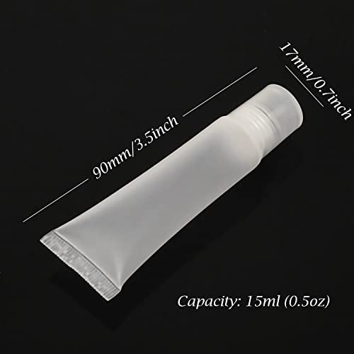 Honbay 10PCS 15ml Refillable Clear Empty Lip Gloss Balm Containers Soft Empty Tubes - Image 3