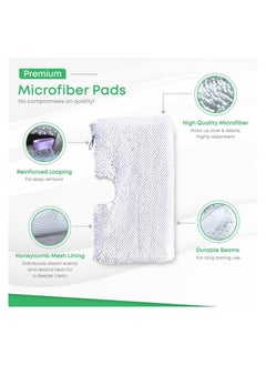 SYOSI 4 قطع من وسادات استبدال ممسحة البخار لسلسلة Shark Steam Pocket Mop Professional Fit S3500 S2901 S2902 S3455K S3501 S3550 S3601 S3801 S3901 S4601 S4701 SE450، أغطية رأس من القماش المصنوع من الألياف الدقيقة  - Image 3