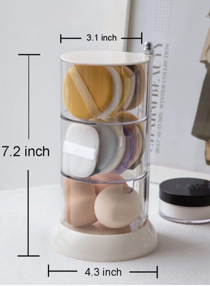 KASTWAVE 3 Layer Rotatable Acrylic Jewelry Box, Clear Jewelry Organizer for Women Girls, Suitable for Earrings,Necklaces, Bracelets, Rings, Beauty Supplies - Image 5