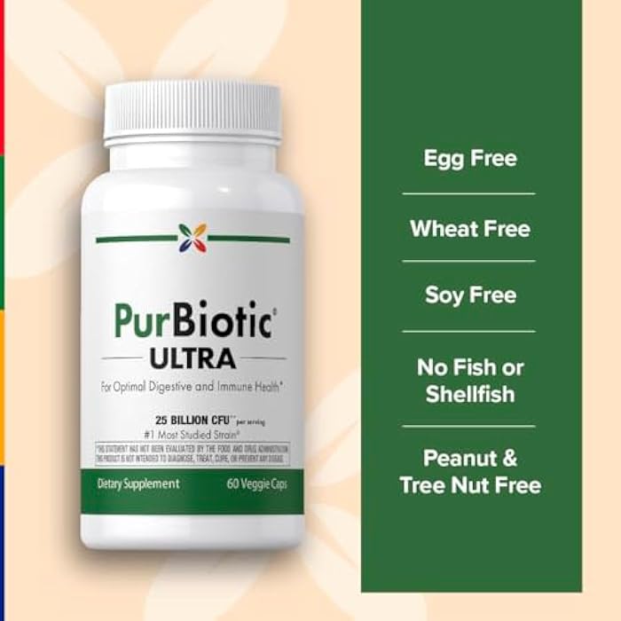 Stop Aging Now - Probiotics for Men and Women PurBiotic Supplement - 25 Billion CFU - 60 Veggie Capsules - with Prebiotics - Image 5
