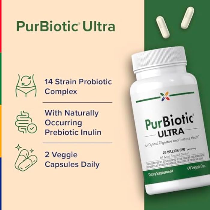 Stop Aging Now - Probiotics for Men and Women PurBiotic Supplement - 25 Billion CFU - 60 Veggie Capsules - with Prebiotics - Image 3