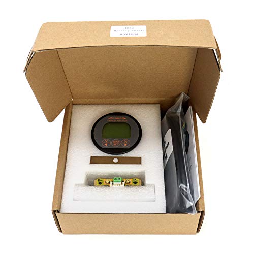 QWORK مراقب بطارية QWORK فولت ميتر أمبير ميتر، نطاق الجهد والتيار 8V-80V، 0-100A مقياس الجهد والتيار مع كابل مخصص بطول 6.5 قدم - Image 4