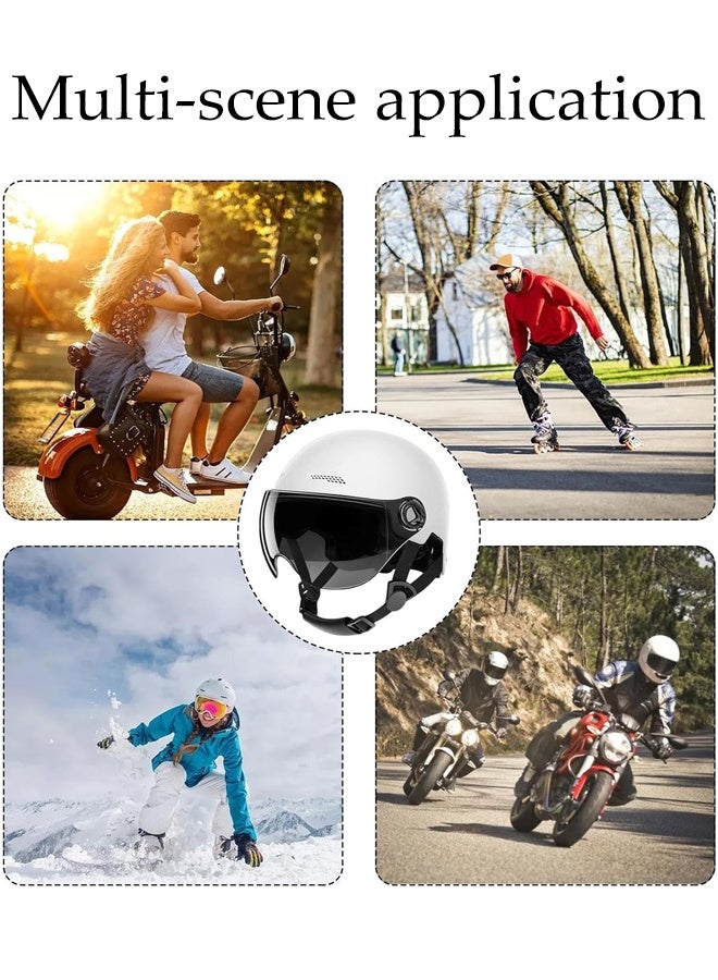 DUNISO Motorcycle And Electric Vehicle Helmets,Helmet for Electric Bike,Highly Protective Half Helmets,Anti Glare,Sturdy and Durable,Drop Resistant and Pressure Resistant,Suitable for Scooters,Mopeds,Mountain Bikes,Road Bikes - Image 3