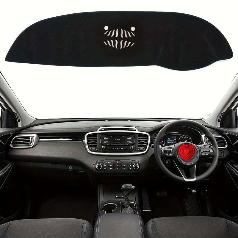 Upgraded Faux Suede Velour Dashboard Cover for KIA Sorento 2015-2020 Black Line Left Hand Drive - Image 3