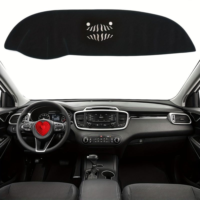 Upgraded Faux Suede Velour Dashboard Cover for KIA Sorento 2015-2020 Black Line Left Hand Drive - Image 1