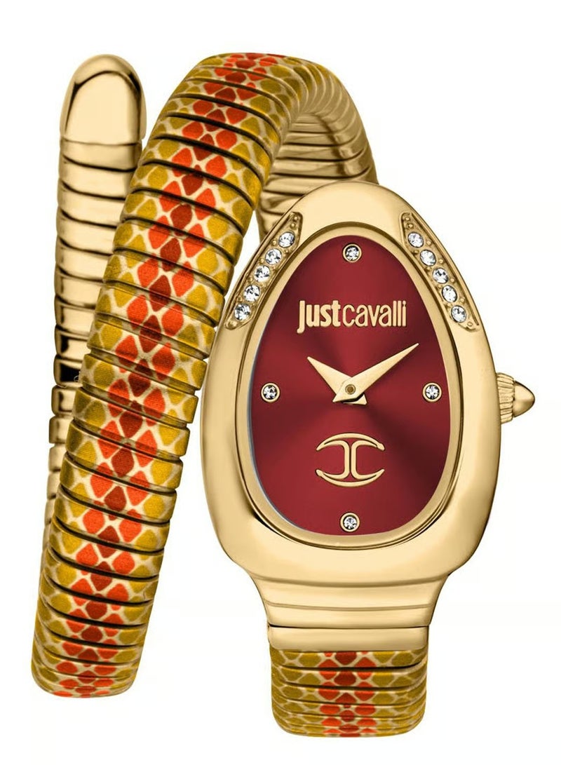 جي سي ساعة جست كافالي نسائية ذهبية من الفولاذ المقاوم للصدأ، علبة ذهبية |JC1L251M0045 - Image 1