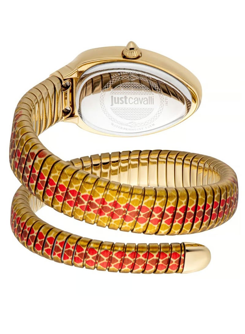 جي سي ساعة جست كافالي نسائية ذهبية من الفولاذ المقاوم للصدأ، علبة ذهبية |JC1L251M0045 - Image 2