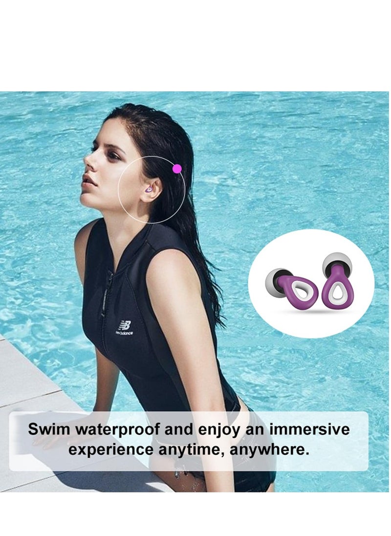 Generic - Ear Plugs for Sleeping Noise Cancelling Reduction Ear Plugs for Concert Swimming Ear Plugs Vetikin Reusable Soft Silicone Ear Plugs for Kids Adults 6 Ear Tips in S/M/L Hearing Protection (Purple) - Image 1