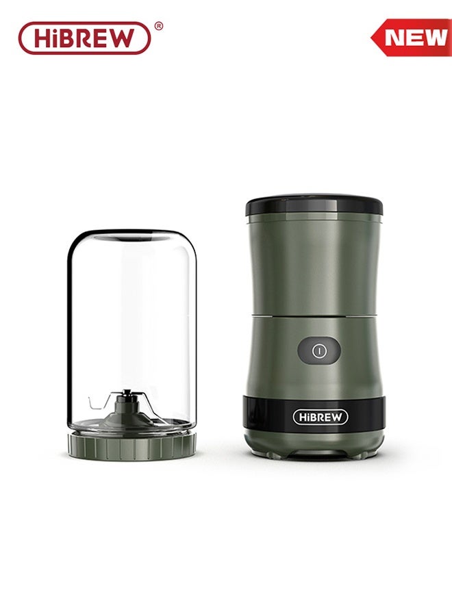 HiBREW Portable 3in1 Electric Coffee Grinder 2000mAh Double Cup Fruit Mixers Juicers Blender Ice Crusher Camping or Journey G2 - Image 1