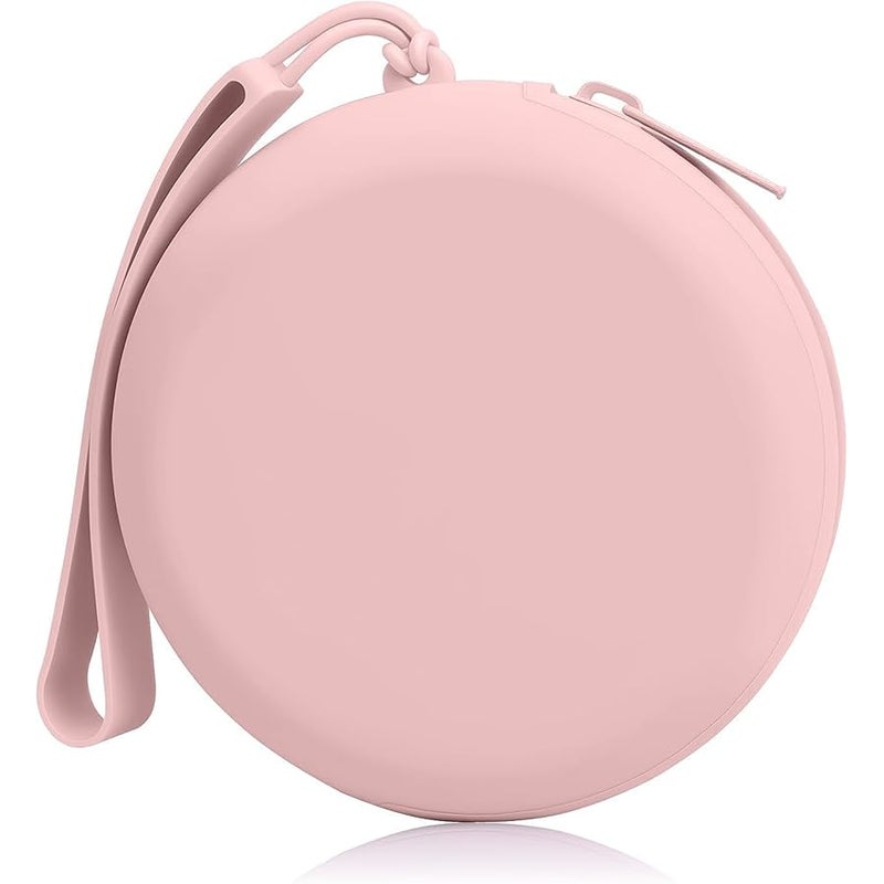 Woyinger Suitable for AirPods Charging Case Cover Holder, Tech Pouch Organizer for Accessories with Cable Management, Earbud Case & Coin Purse Compartment for Travel, Pink - Image 1