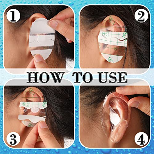 Kingdder 60 Pcs Baby Ear Covers for Bath Waterproof Ear Protection Plugs for Swimming Kids Newborn Shower Surfing Snorkeling and Other Water Sports(White) - Image 4