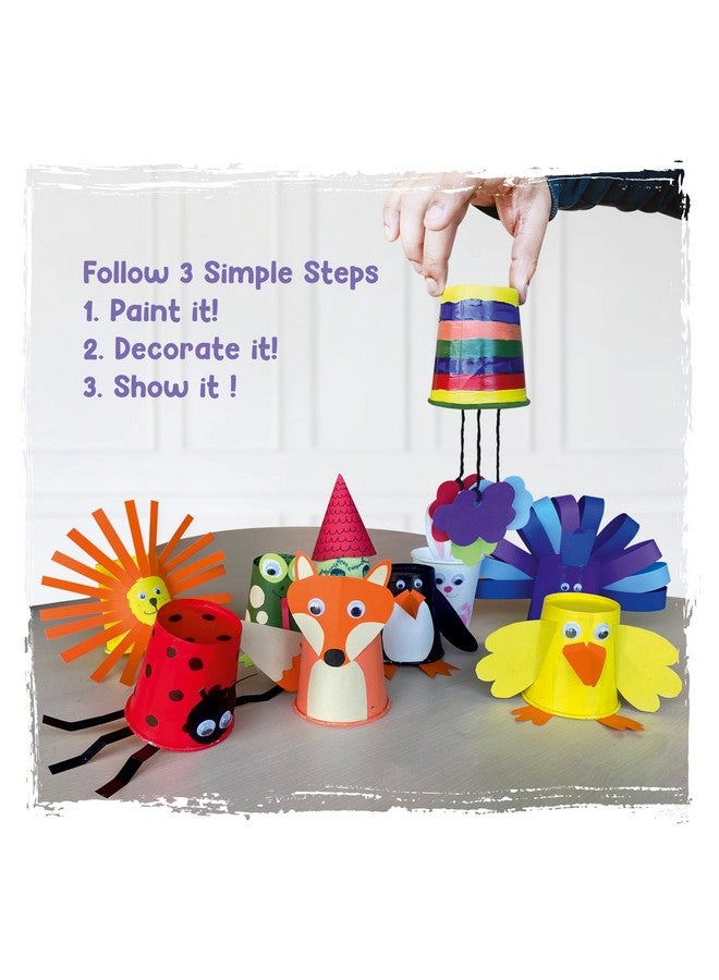 Webby DIY Art and Craft Paper Cup Fun Making and Painting Interesting Activity Kit, Birthday Return Gift, Paper Craft Kit for Kids, Boys & Girls - Image 4