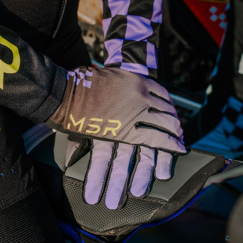 MSR Nova MTB Mountain Bike Dirt Bike Motocross MX BMX Outdoor Sports ATV UTV Powersports Riding Gloves for Women Medium Black/Purple - Image 4
