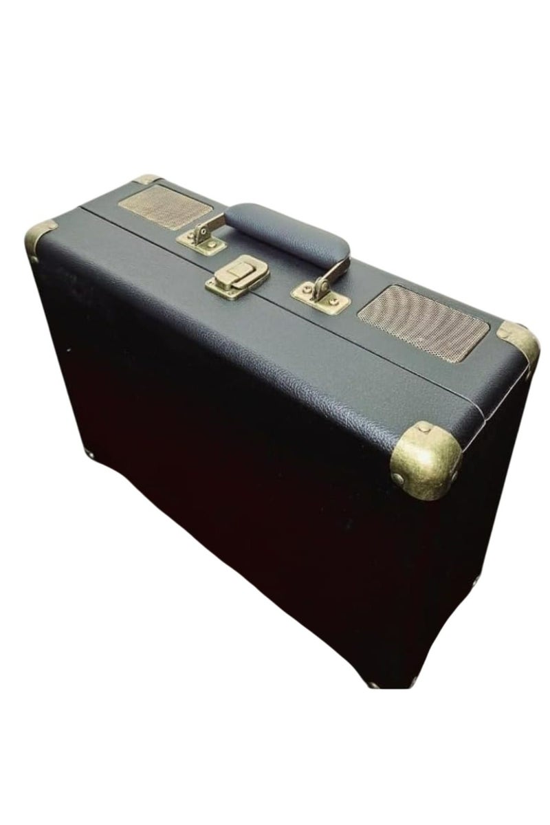 Smartbarry Portable Karaoke Bluetooth Suitcase Speaker with 2 Dual Microphones – Black – Indoor & Outdoor KTV Experience, Eco-Friendly Design, High-Quality Sound, Rechargeable Battery – Perfect for Family Fun & Parties - Image 4
