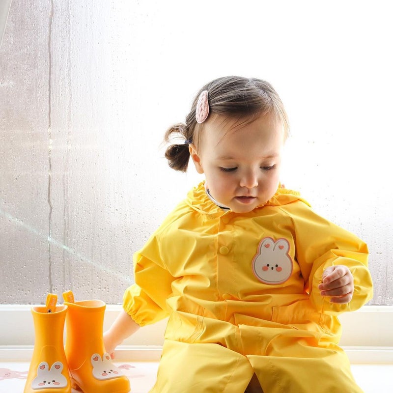 South Korea Ins Children'S Raincoat Cartoon Children'S Primary School Students' Rain-Proof Suit For Boys And Girls Baby With Schoolbag Poncho - Image 5