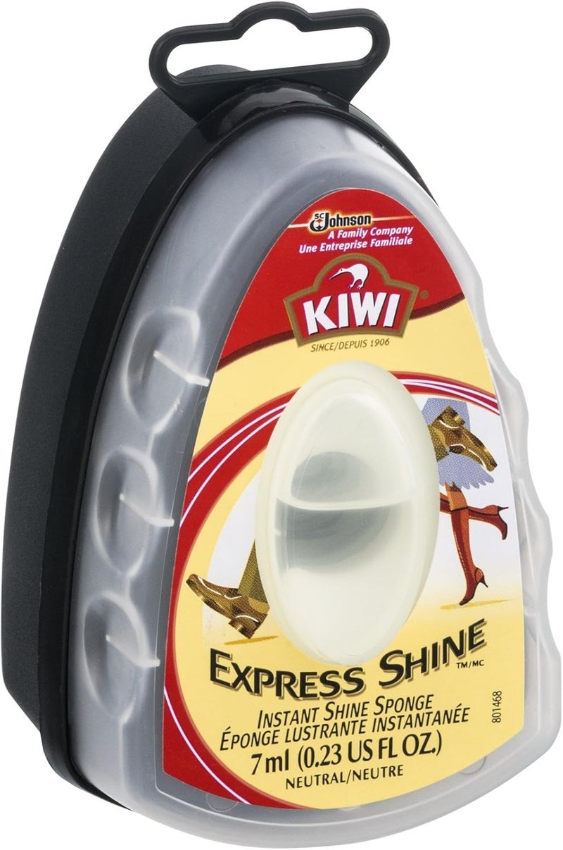 Express Neutral Shoe Shine Sponge | Leather Care for Shoes, Boots, Furniture, Jacket, Briefcase and More , purse, bag, Packed by Organica