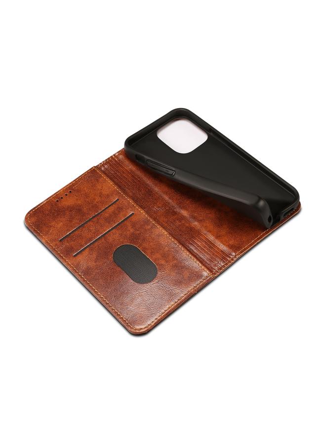 Suteni Case For iPhone 15 Pro Max Baroque Calf Texture Buckle Wallet Leather Phone Case - Image 5