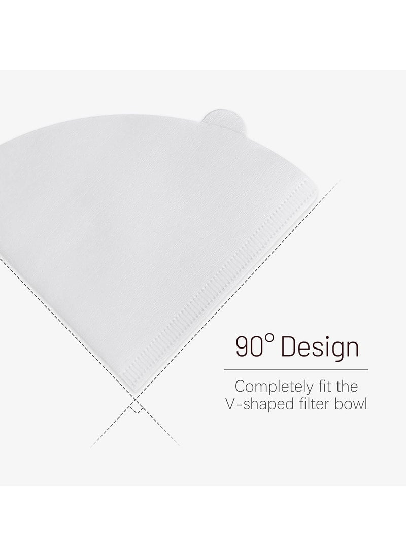 Coffee Filter Size 02 Cone Filters 100 Count V60 Coffee Filters V-Shaped Unbleached Disposable Coffee Filters 2-4 cups for Drip and Compatible with Pour Over Coffee Maker