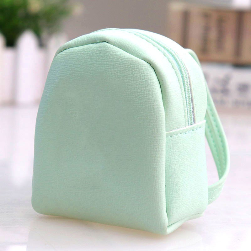 Cute Cartoon Mini Backpack Coin Purse Key Bag-Green Pure Edition