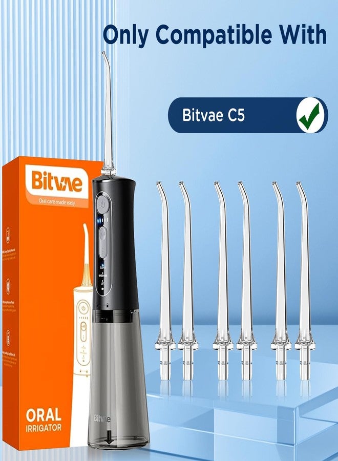 فريفيل 6 رؤوس بديلة لجهاز تنظيف الأسنان بالماء Bitvae C5 (6 رؤوس نفاثة كلاسيكية) - Image 2