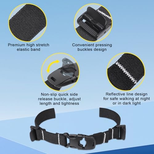 Vigorport Backpack Chest Strap Add on, Elastic Backpack Sternum Strap, Heavy Duty Adjustable Chest Belt with Quick Release Buckle (Black, Normal) - Image 3