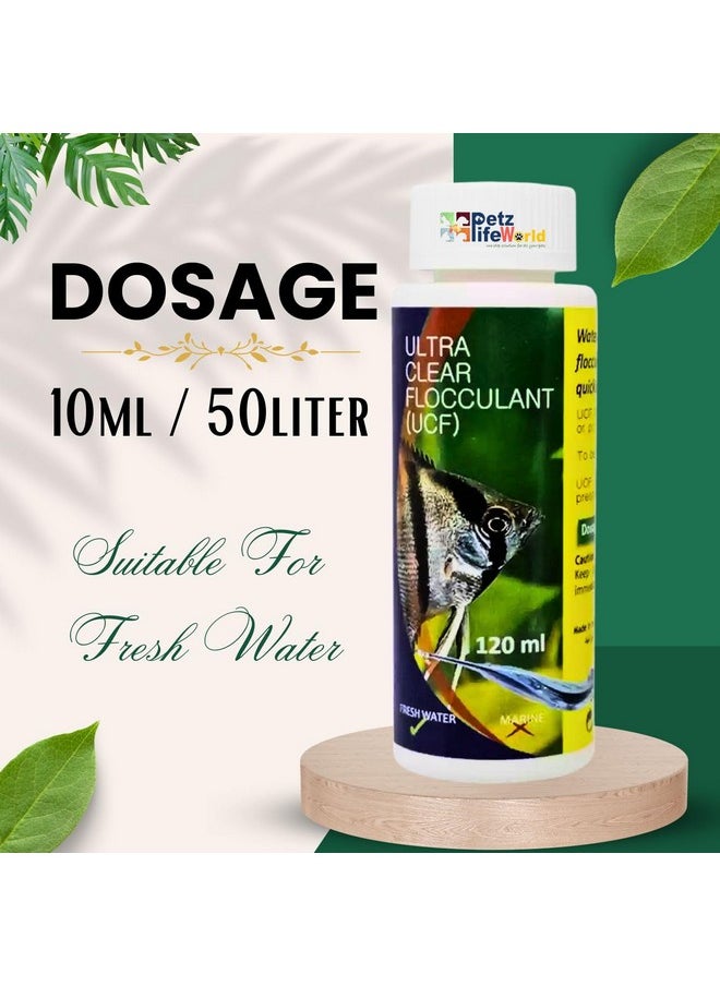 VAYINATO Aquatic Remedies (Pack of 2 * 120ml UCF- Ultra Clear Flocculant) Aquarium Fish Tank Water Clarifier | Quickly Removes Cloudiness | Suitable for Fresh Water  - Image 3