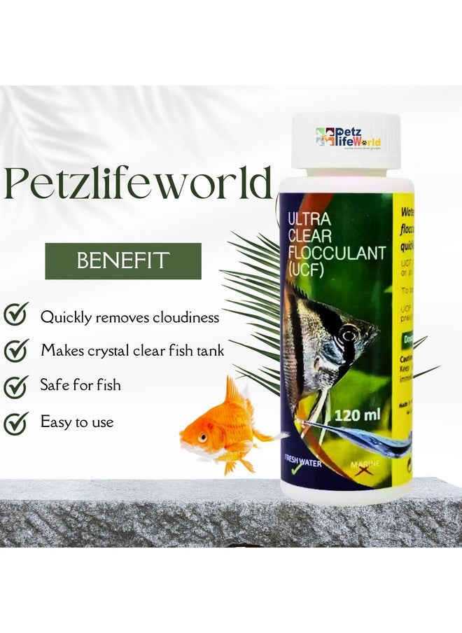 VAYINATO Aquatic Remedies (Pack of 2 * 120ml UCF- Ultra Clear Flocculant) Aquarium Fish Tank Water Clarifier | Quickly Removes Cloudiness | Suitable for Fresh Water  - Image 2