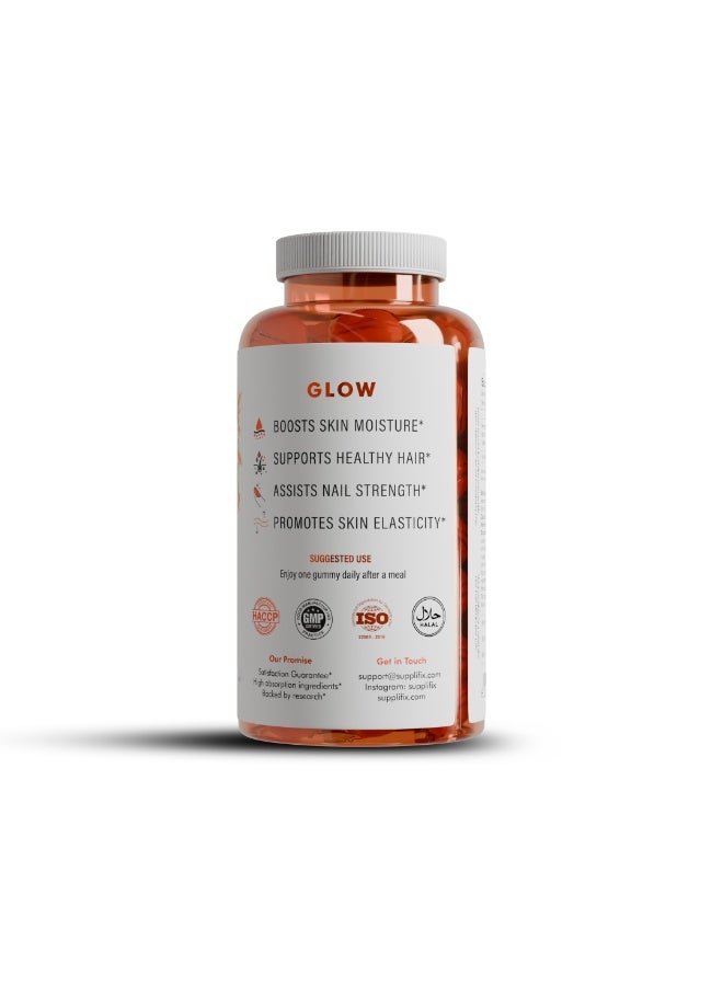 Supplifix Hyaluronic Acid & Biotin Gummies for Skin, Hair & Nail Support, 60 Gummies - Image 3
